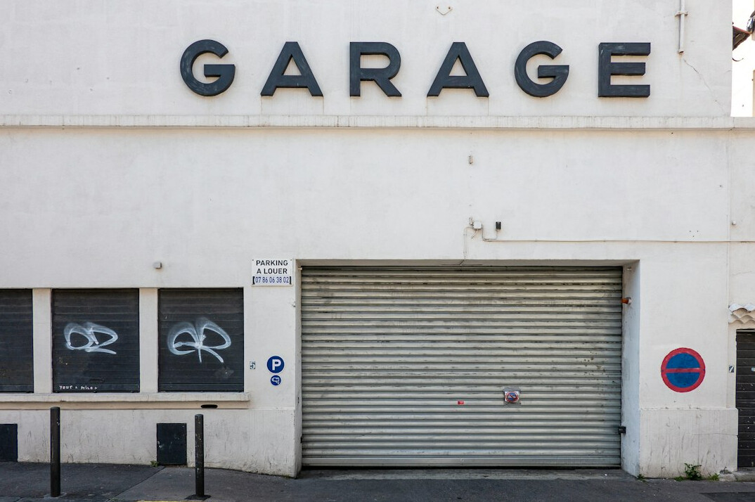 Entrance of a car repair workshop